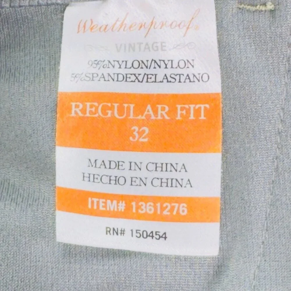 WEATHERPROOF Vintage Men's Regular Fit Khaki Cargo Shorts Nylon/Spandex Size 32 - Picture 9 of 10